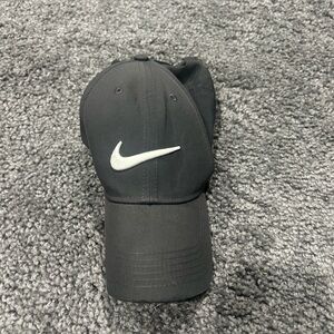 Nike Black Cap with White Swoosh
